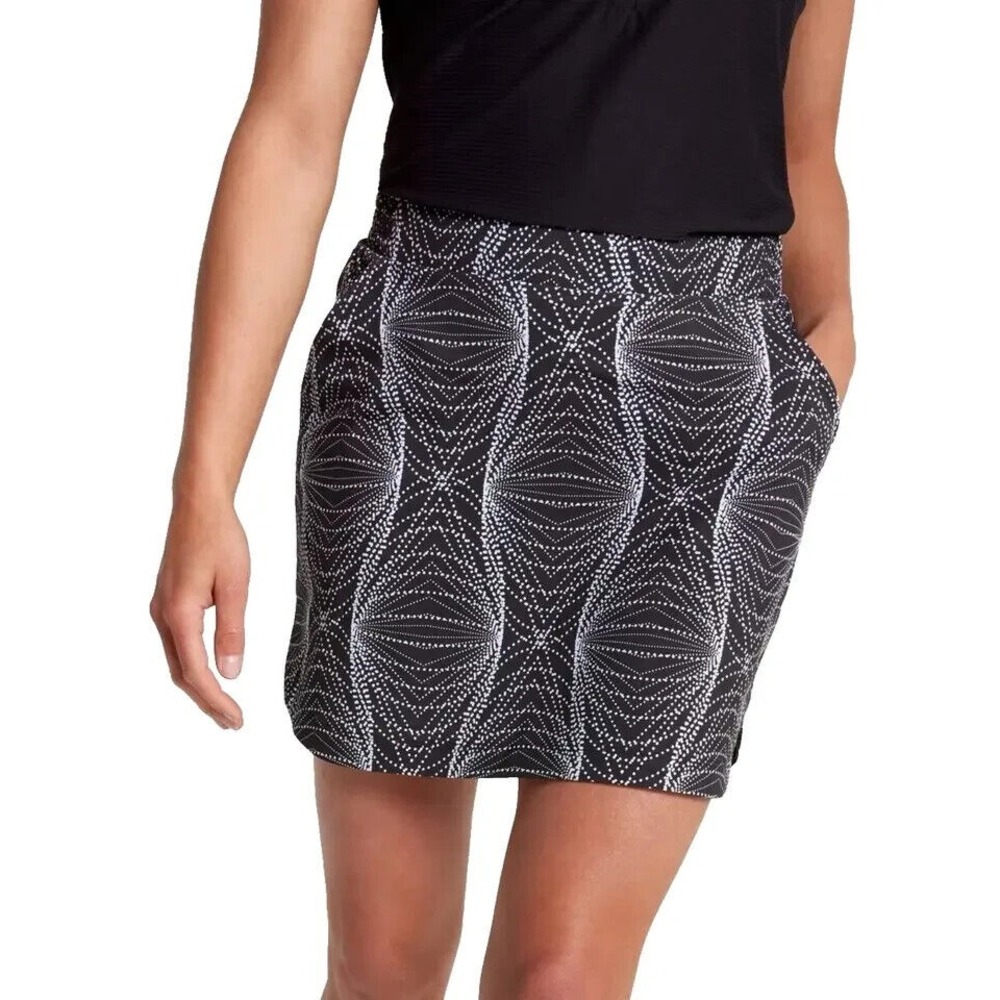 CALIA 16" BIRDIE SKORT BLACK GEO PRINT Women's Size XS GOLF TENNIS PICKLEBALL